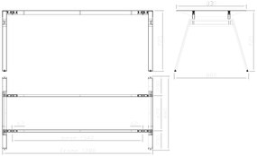 Kancelársky stôl PRIMO SIGMA, 1800 x 900 mm, biela podnož, orech