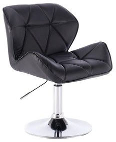 LuxuryForm DESIGN Stolička MILANO na striebornom tanieri - čierna