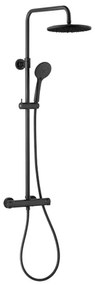 Moza Black Sprchový systém s funkciou dažďovej sprchy s termostatickým miešačom
