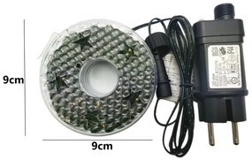 Vonkajšia vianočná mikro reťaz, teplá biela, 100m, 1000 LED, 8 programov