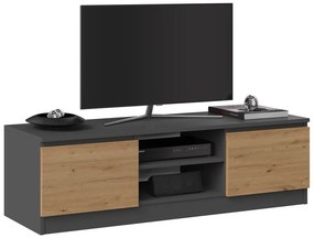 TV skrinka Musecalo 120 (antracit + dub artisan). Akcia -23%. Vlastná spoľahlivá doprava až k Vám domov. 1132496