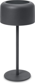 Solárna akumulátorová stolová lampa, sivá