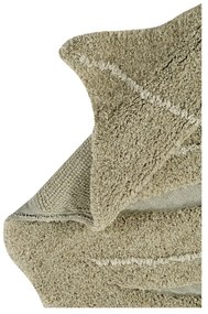 Kaki prateľný ručne tkaný bavlnený detský koberec 120x180 cm Monstera Olive – Lorena Canals