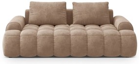 Svetlohnedá zamatová pohovka 200 cm Linz – Cosmopolitan Design