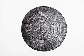 Protišmykový koberec NOVO peň / sivý kruh