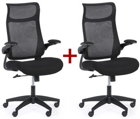 Kancelárske kreslo LUCKY 1+1 ZADARMO, čierna
