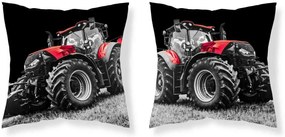 DETEXPOL Obliečka na vankúšik Traktor red micro  Polyester, 40/40 cm