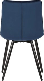 Jedálenská stolička zamatová, modrá CT-384 BLUE4