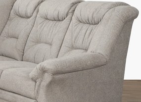 Rohová sedacia súprava Nelson, svetlo šedá látka, pravý roh, s rozkladom