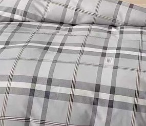 Flanelové obliečky Homa BELINA GREY SQUARE 7-set 140x200 cm