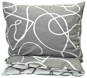 Obliečky bavlnené Merlot sivé 200x140cm+90x70cm TiaHome