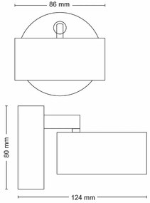 Philips 8720169174740 bodové LED svietidlo Bracia, biela, 1x 5,5 W 550lm 2700K IP20