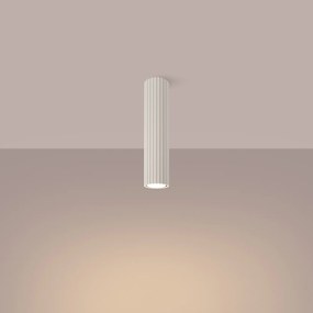 Stropné svietidlo Karbon, 1x béžové kovové tienidlo, (30 cm)