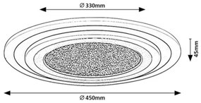 Rabalux 71316 - LED stmievateľné stropné svietidlo TANELI 56W/230V 3000/4000/6000K čierne + diaľkové ovládanie