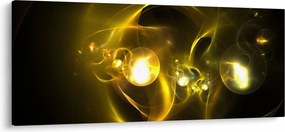 Abstraktný obraz žltých gulí (120x50 cm)