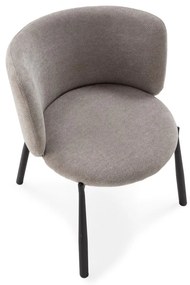 Sivé čalúnené jedálenské kreslá v súprave 2 ks Ginny – MOME