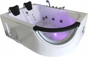 Rohová hydromasážna vaňa s 2-miestnou vírivkou pre 2 osoby max možnosť