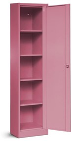Úzka kancelárska skriňa ALEX, 450 x 850 x 400 mm, Fresh Style: púdrovo ružová