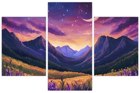 Obraz - Fialová krajina (90x60 cm)
