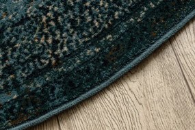 Koberec OMEGA MAMLUK tmavomodrý / hnedý kruh