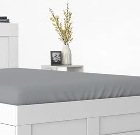 Saténové prestieradlo s gumičkou sivé PURE 220x200 cm