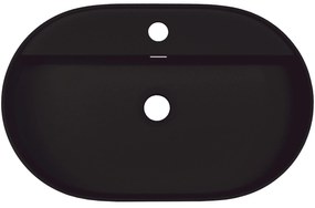 Deante Silia, granitové umývadlo na dosku 550x350x125mm, čierna matná, DEA-CQS_NU6B