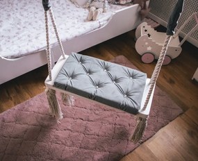 Drevená hojdačka  sivá