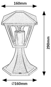 Rabalux 7148 - Vonkajšia lampa PARAVENTO 1xE27/40W/230V IP44