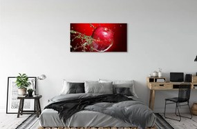 Obraz canvas jablko kvapky 125x50 cm