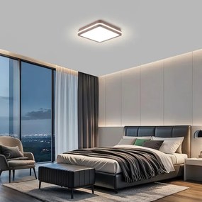Brilagi-LED Vonkajšie svietidlo so senzorom BENE LED/24W/230V 26x26 cm hnedé IP54