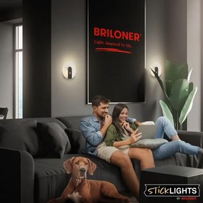 Briloner 3889015 - LED nabíjacie nástenné svietidlo so senzorom TARO LED/2,5W/5V 1800 mAh čierne