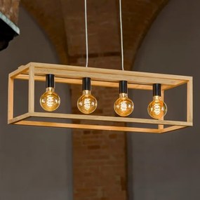 Spot-Light 61590474 - Luster na lanku KAGO 4xE27/60W/230V matný dub