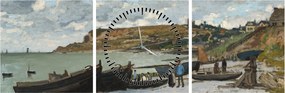 Obraz - Claude Monet, Sainte Adresse, reprodukcia (s hodinami) (90x30 cm)
