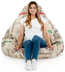 Sedací vak DROP XXL coffee