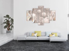Obraz - Zakliate labute (150x105 cm)