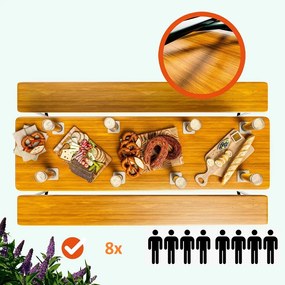 Pivný set KLASIK, 170cm, prírodná hnedá Casaria