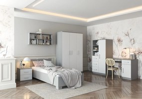 Písací stôl SMYK - šedý/biely (viac variant)