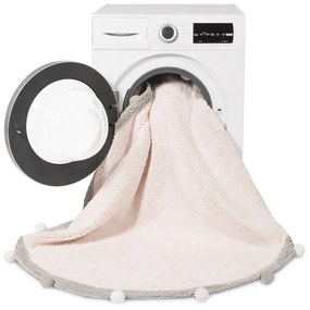 Lorena Canals, Pre zvieratá: Prateľný koberec Bubbly Soft Pink kruh, 120x120 (priemer) kruh, ružová, obývacia izba