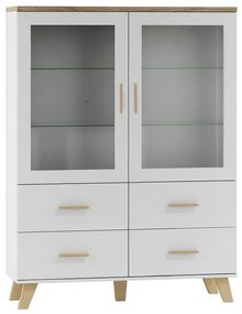 Cama Biela vitrína Lotus 2D4S