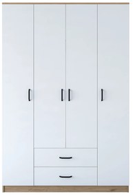 Šatní skříň BA 112 140 cm ořech/bílá