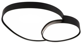 Čierne LED stropné svietidlo 63.5x77 cm Rise – Trio