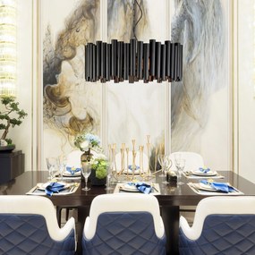 Toolight Toolight, stropné svietidlo 3xE27 APP1306-C, čierna matná, OSW-00944