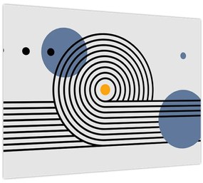 Sklenený obraz - Minimalistická abstrakcia N⁰1 (70x50 cm)