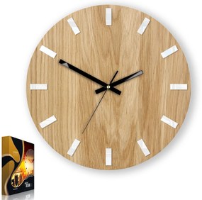 Nástenné hodiny Simple Oak hnedo-čierne