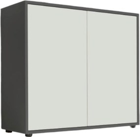 XXXLutz KOMODA, antracitová, biela, 79/73/33 cm MID.YOU - Komody - 001067000506