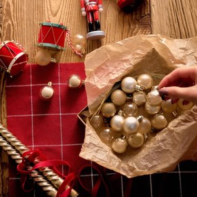 Vianočné guľky GERONI zlaté 714658 (24ks)