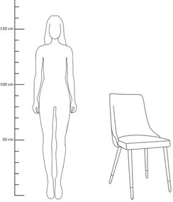 Stolička LOGAN zamatová zelená ALL 807829