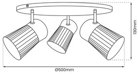 Bodové svietidlo BEST 3xE14/40W/230V zlatá