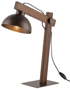 Stolná lampa TK 5788 OSLO hnedá tmavé drevo