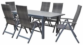 Asko a.s. CALVIN 341 - záhradný rozkladací stôl farba: šedá, hliník + polywood